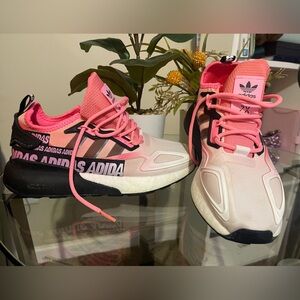 adidas Pink Ombre Athletic Running Shoes